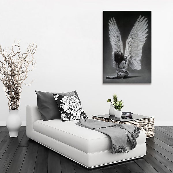 Framed $1 RESERVE 1 Panel Canvas Wall Art Print - Fallen Carousel 3