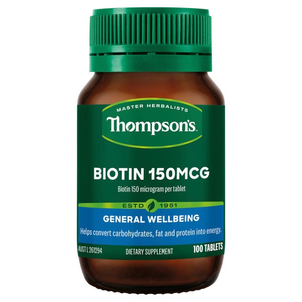 Thompson's Biotin 150mcg 100 Tablets Carousel 1