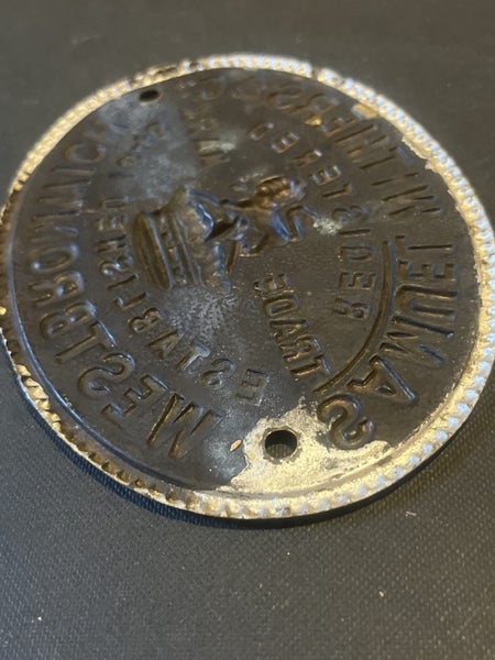 VINTAGE SAFE PLATE SAMUELS WITHERS & Co WESTBROMWICH Carousel 7