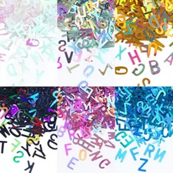 HOLOGRAPHIC SPARKLE ALPHABET LETTERS Carousel 1