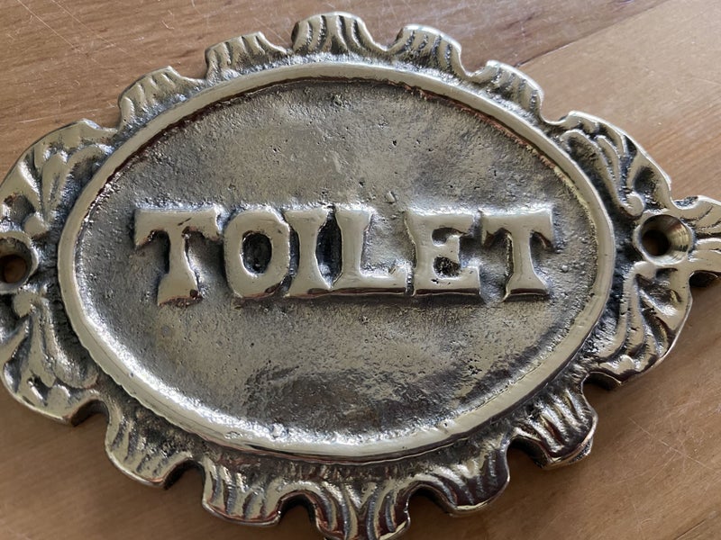 Brass Toilet Sign Carousel 2