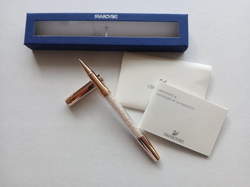 Vintage Swarovski Crystalline Stardust Gold Plated Roller Ball Pen – NEW in Box Carousel 2