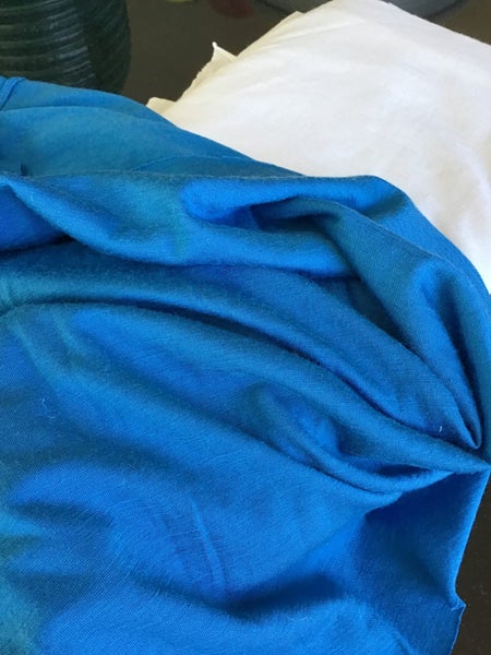 1.5m blue wool jersey - 2 way stretch - 200m wide Carousel 1