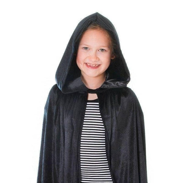 Velvet Hooded Cloak (Various Colours) Girls Costume Carousel 1