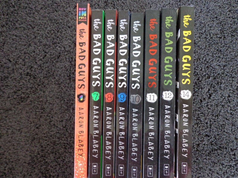 Bad Guys books 1, 7-12, 14 Carousel 2