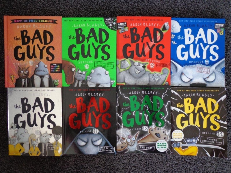 Bad Guys books 1, 7-12, 14 Carousel 1