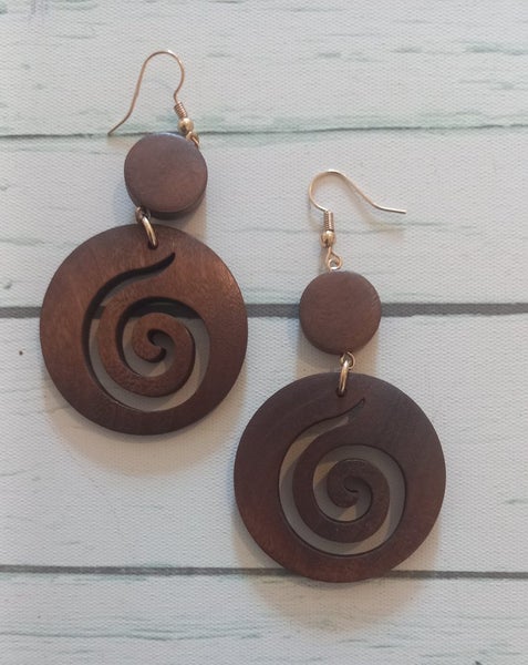 Wooden earrings Carousel 1