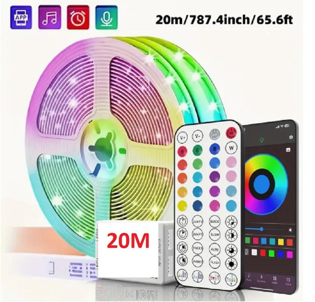 20m New bluetooth led light strip set, e-sports bedroom atmosphere light strip Carousel 1