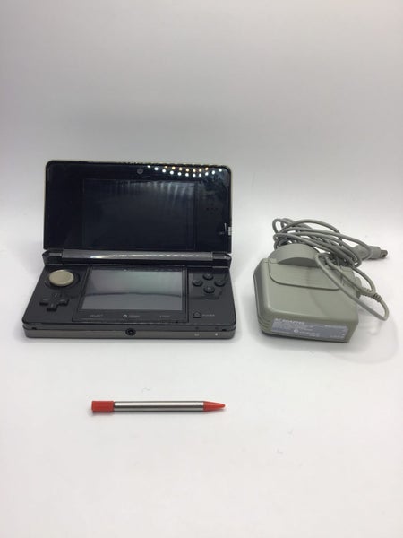 * Black Nintendo 3DS Console w/ Wall Charger & Stylus! * Carousel 1