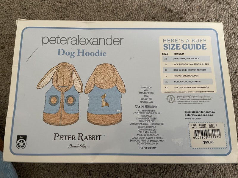 Peter Alexander Dog Hoodie size small Carousel 5