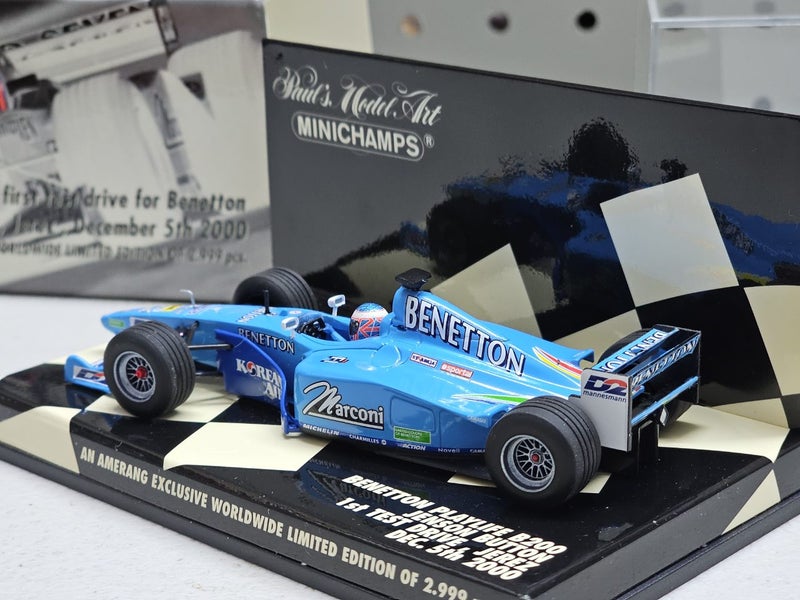 1/43 Benetton Playlife B200 - Jenson Button 1st Test Drive Jerez 2000 Formula 1 Carousel 2