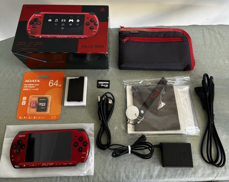 PSP 3000 – Radiant Red | 64 GB | Fully Set Up64142346333315110