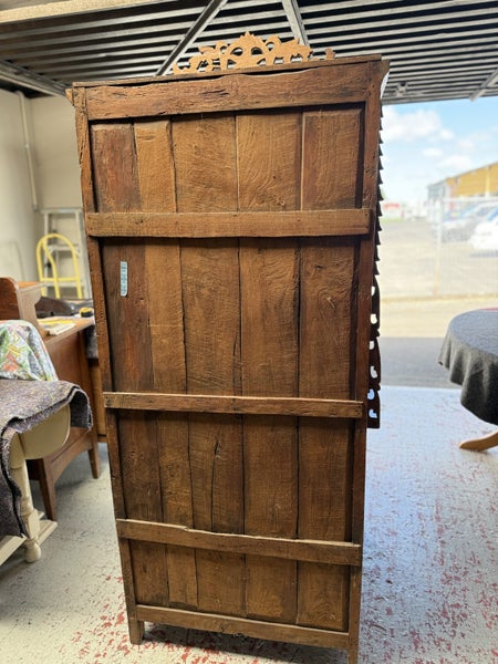 Antique Dutch Colonial Solid Teak Balinese Kitchen Pantry Cabinet Carousel 20