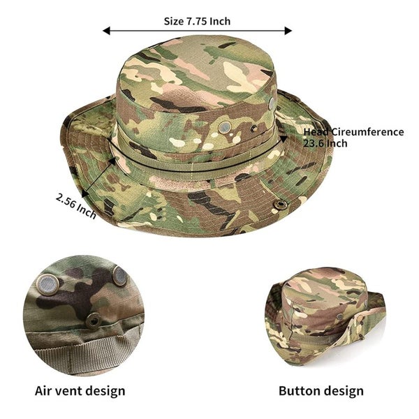 Hod Health & Home Costume Hats Headwear Tactical Field Outdoor Camouflage Bucket Carousel 2