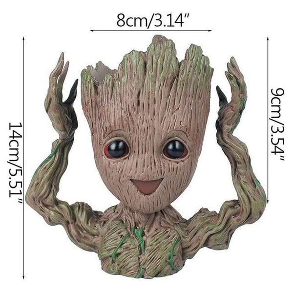 Hod Health & Home Mini Flowerpot Little Happy Groot Desktop Decoration Indoor Va Carousel 2