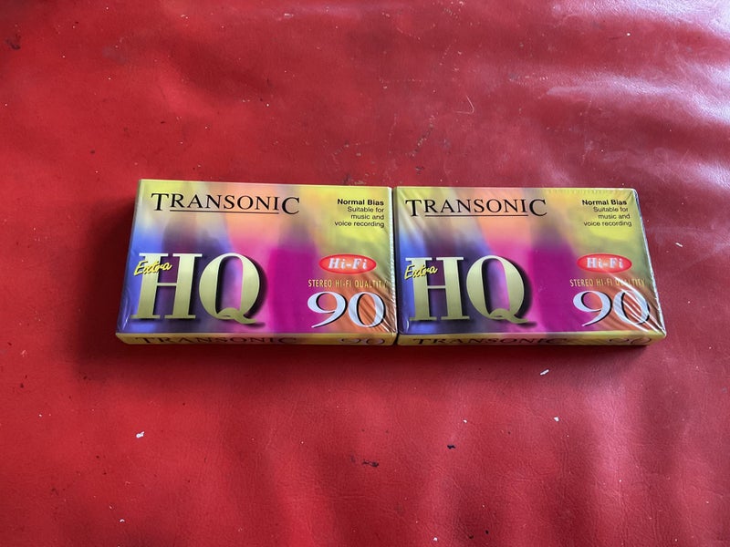 Two Transonic 90 Extra HQ Cassette Tapes (Brand New) Carousel 1