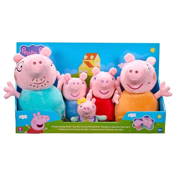 Peppa Pig Family 5 Piece Plush Pack Classic Outfits Collectible Toy for Kids ... Carousel 6