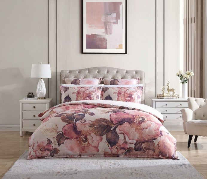 California Duvet / Quilt Cover Set - CAMILLE BLUSH | Smartfox NZ Carousel 1