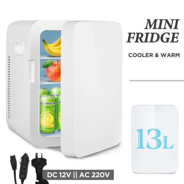 13L Mini Fridge Portable Car Refrigerator AC/DC Powered Cooler and Warmer White Carousel 2