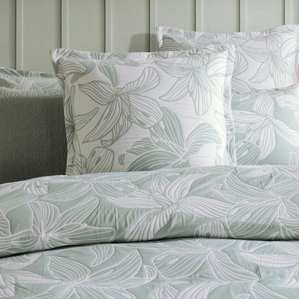 King Duvet Cover Set - Platinum Grace Sage Carousel 4