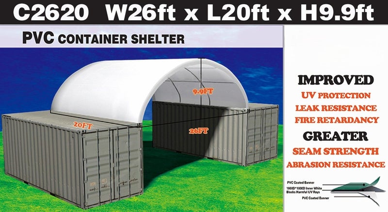 C2620 Container Shelter - 26Ft W x 20Ft L x 9.9Ft H Carousel 1