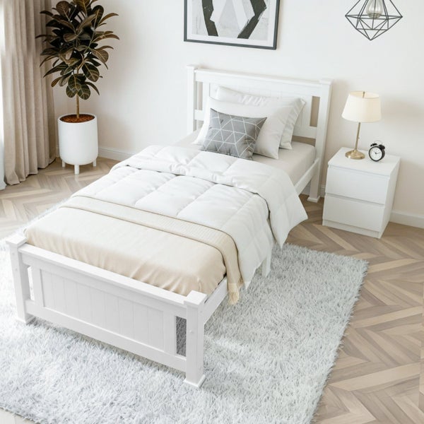 King Single Bed Frame And Bedside Table Carousel 1
