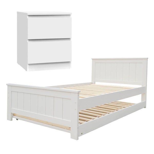 King Single Bed Frame And Bedside Table Carousel 2