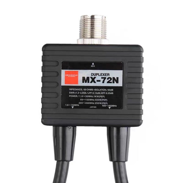 DIAMOND MX-72N Duplexer HF-VHF/UHF 1.6Mhz-30Mhz 49Mhz-150Mhz / 400Mhz-460Mhz Carousel 2