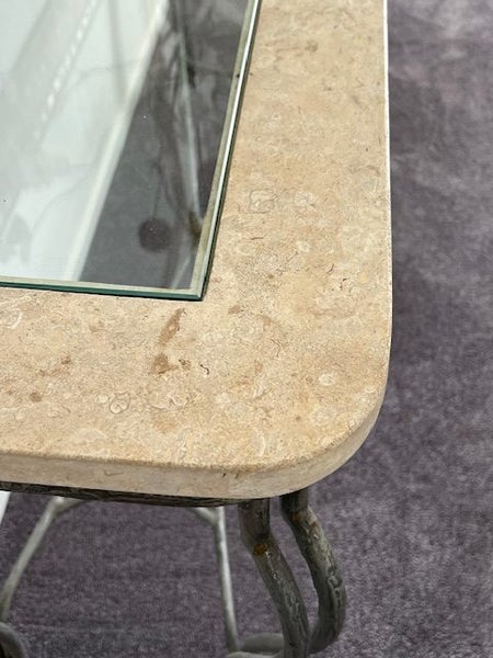 Marble / Glass / Wrought Iron Hall Table64142357525378114