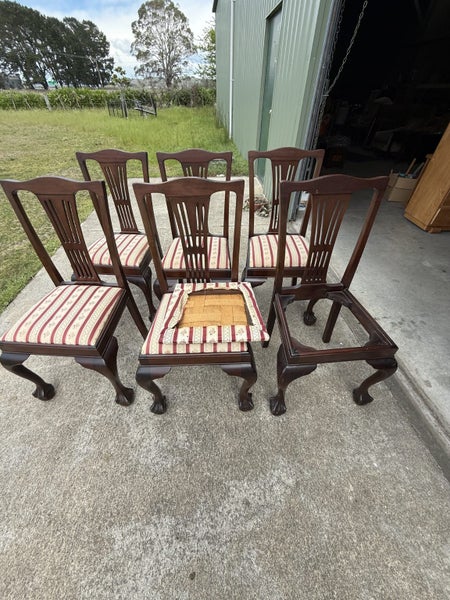 Antique Federal Style Fiddle Back? Dining Chairs x 6 Carousel 9