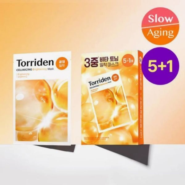 Korean Torriden Vita C Brightening Mask Sheet 5+1ea Set Carousel 1