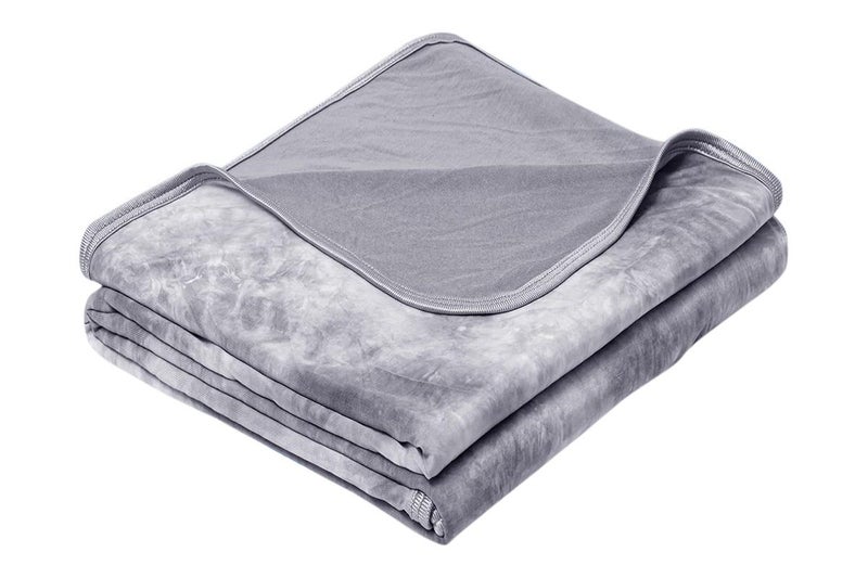 Cooling Blanket for Summer Lightweight Cold Throw for Hot Sleepers-Grey Carousel 2
