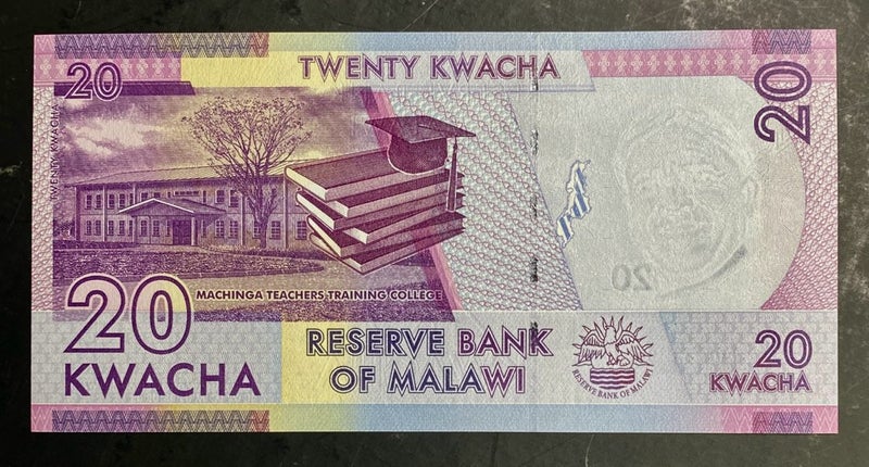 Malawi 20 Kwacha Note - UNC Carousel 2