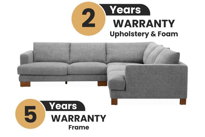 CONNERY Extra Large Sectional Sofa with Deep Seating & Ash Wood Base Carousel 2