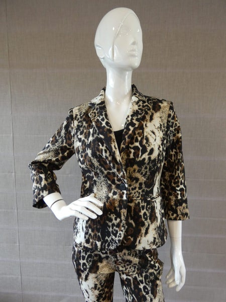 QUEENSPARK Leo blazer | animal print | 3/4 sleeve | lined | BNWT-S Carousel 1