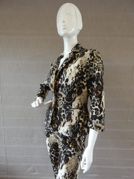 QUEENSPARK Leo blazer | animal print | 3/4 sleeve | lined | BNWT-S64452366702337112