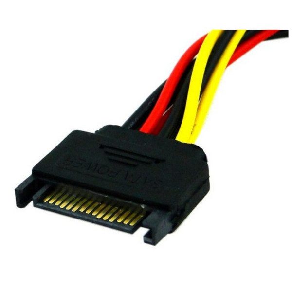 15 Pin Sata Male Plug To 2 Female Power Hdd Splitter Connector Cable Carousel 2