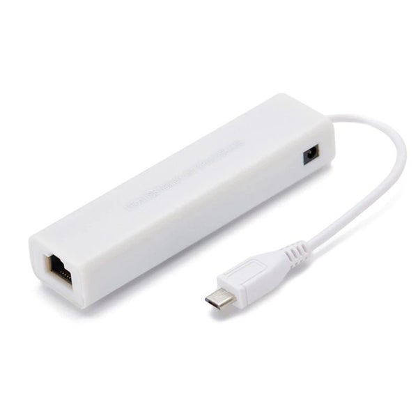 Micro Usb To Network Lan Ethernet Rj45 Adapter With 3 Port 2.0 Hub Carousel 2