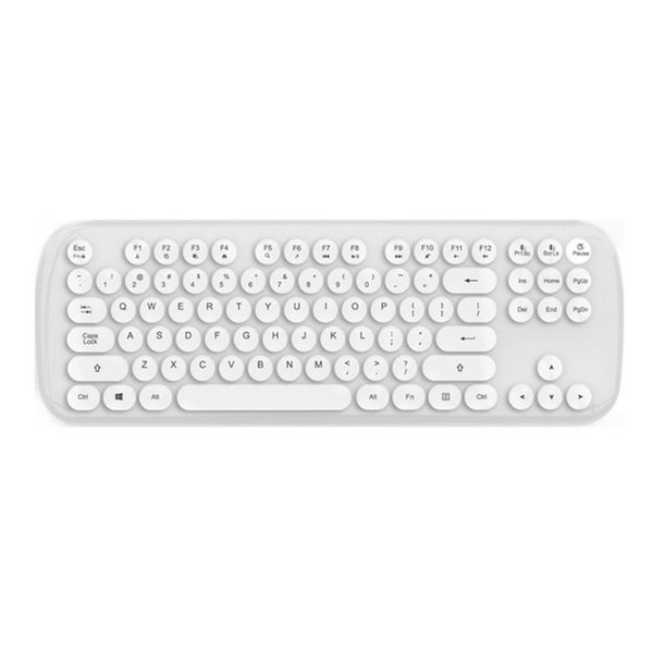 Hod Health & Home Mini Wireless Keyboard Mouse Set Round Bluetooth White Carousel 2