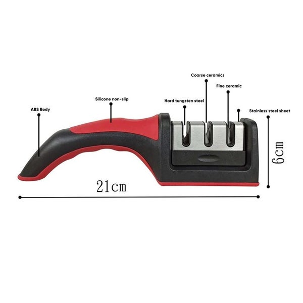 Quick Sharpener Professional 3 Stages Knife Grinder Non Slip Silicone Rubber Kit Carousel 2