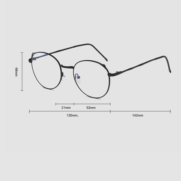 Anti Blue Light Ray Glasses Cat Ear Metal Frame Men Women Black Carousel 2