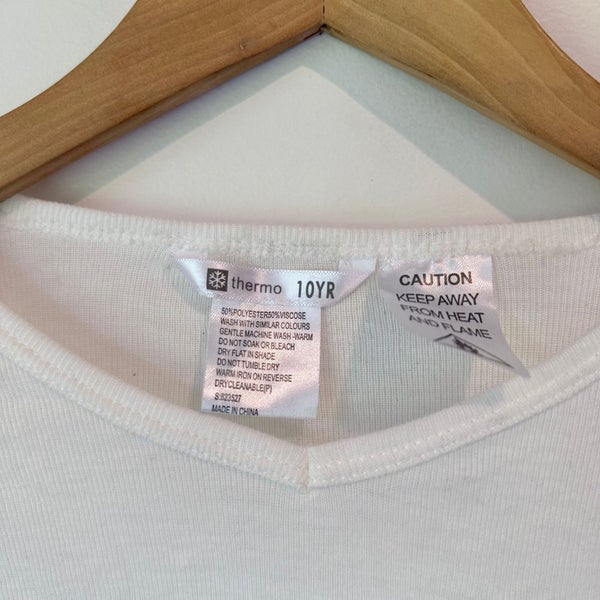 thermo V-Neck School Thermal - White - Size 10 YR Carousel 2