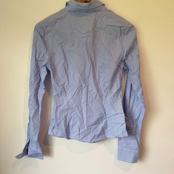 GLASSONS Gingham Button-Down Shirt - BlueWhite - Size 10 Carousel 6