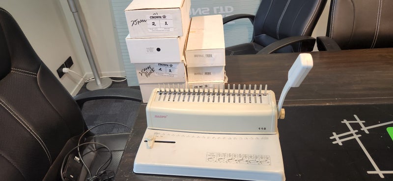 Comb Binding Machine and Spines Carousel 1