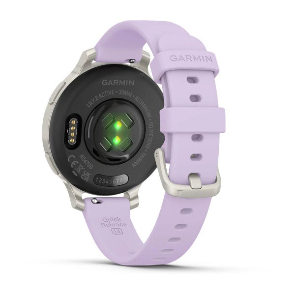 Garmin Lily 2 Active - Silver with Purple Jasmine Silicone Band Carousel 9
