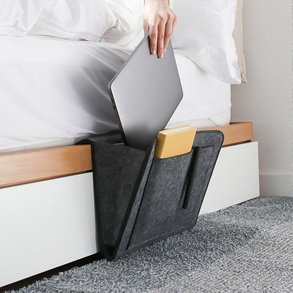 Felt Bedside Couch Storage Bag Pouch Home Organiser Pockets Carousel 2