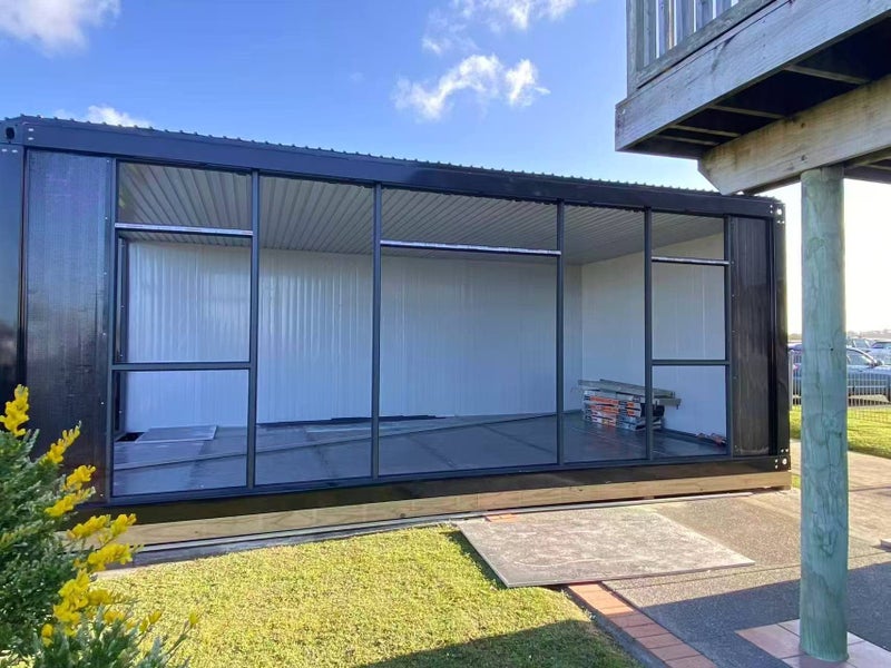 7*4m 28sqm Glass Wall PORTABLE BUILDING / CABIN / BUILDING / TINY HOUSE / UNIT Carousel 1