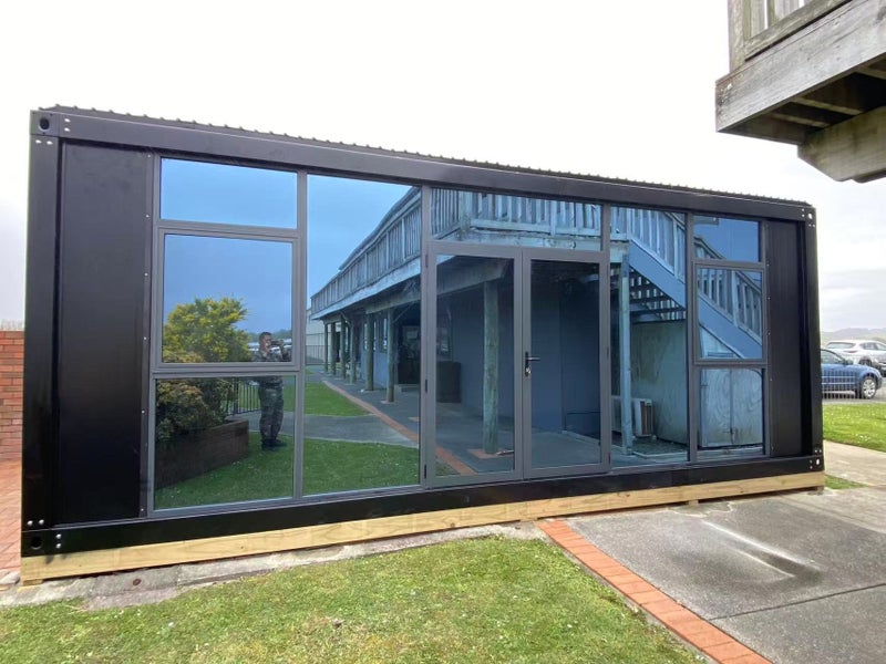 7*4m 28sqm Glass Wall PORTABLE BUILDING / CABIN / BUILDING / TINY HOUSE / UNIT Carousel 1