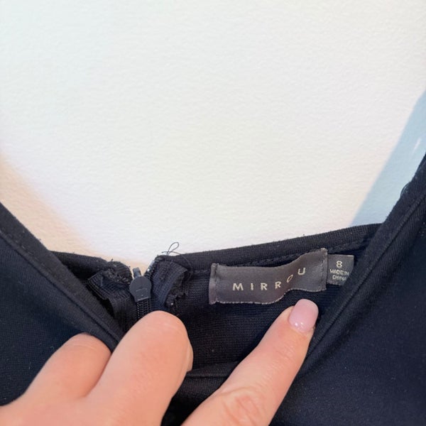 Mirrou Fit & Flare Dress - Dark Top & Floral Skirt Combo, Size 8 Carousel 2