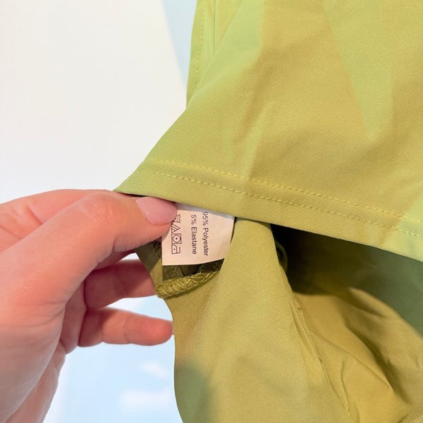 SHEIN Light Green Criss-Cross Halter Crop Top - Trendy, Size L Carousel 5